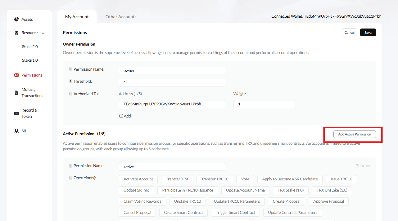 new permission Ledger