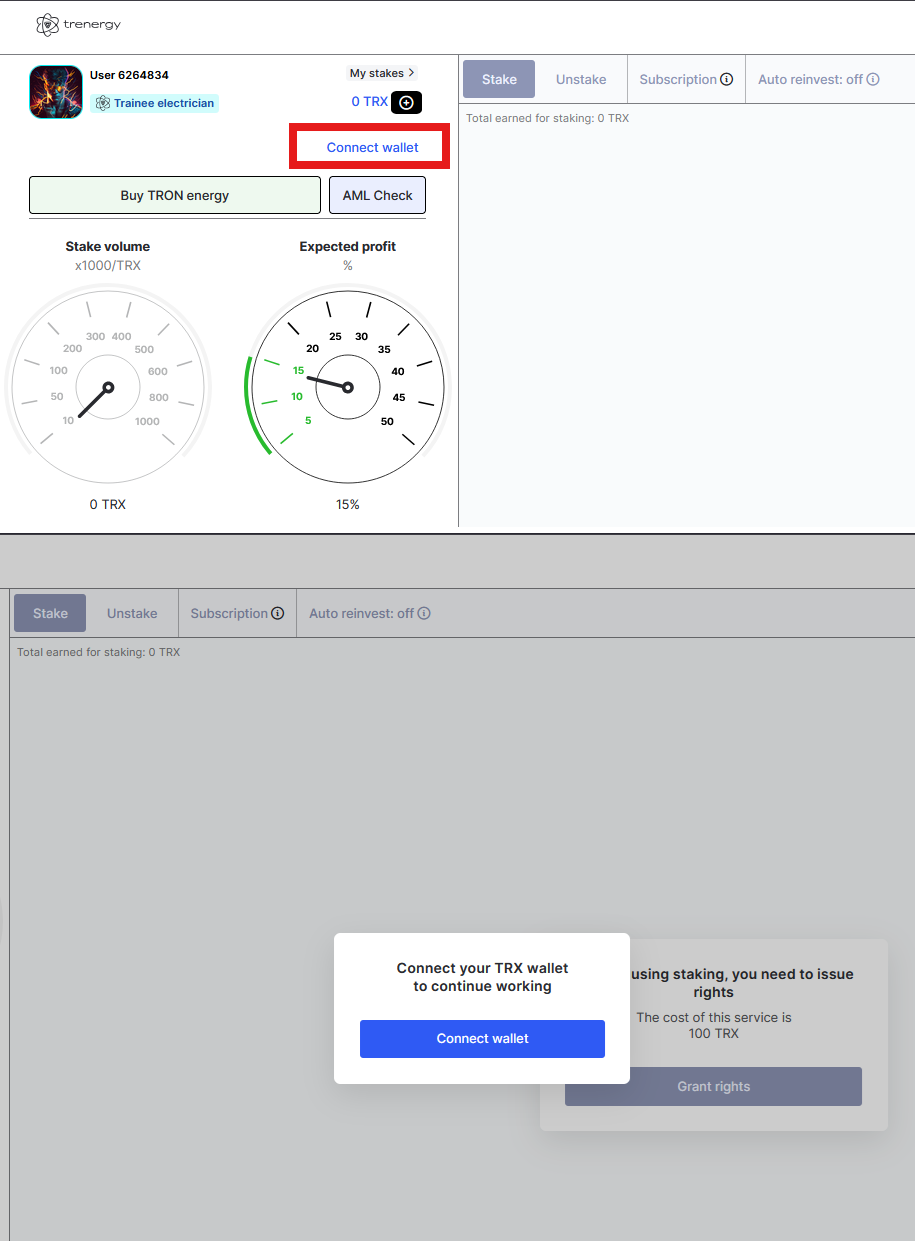 Connect wallet