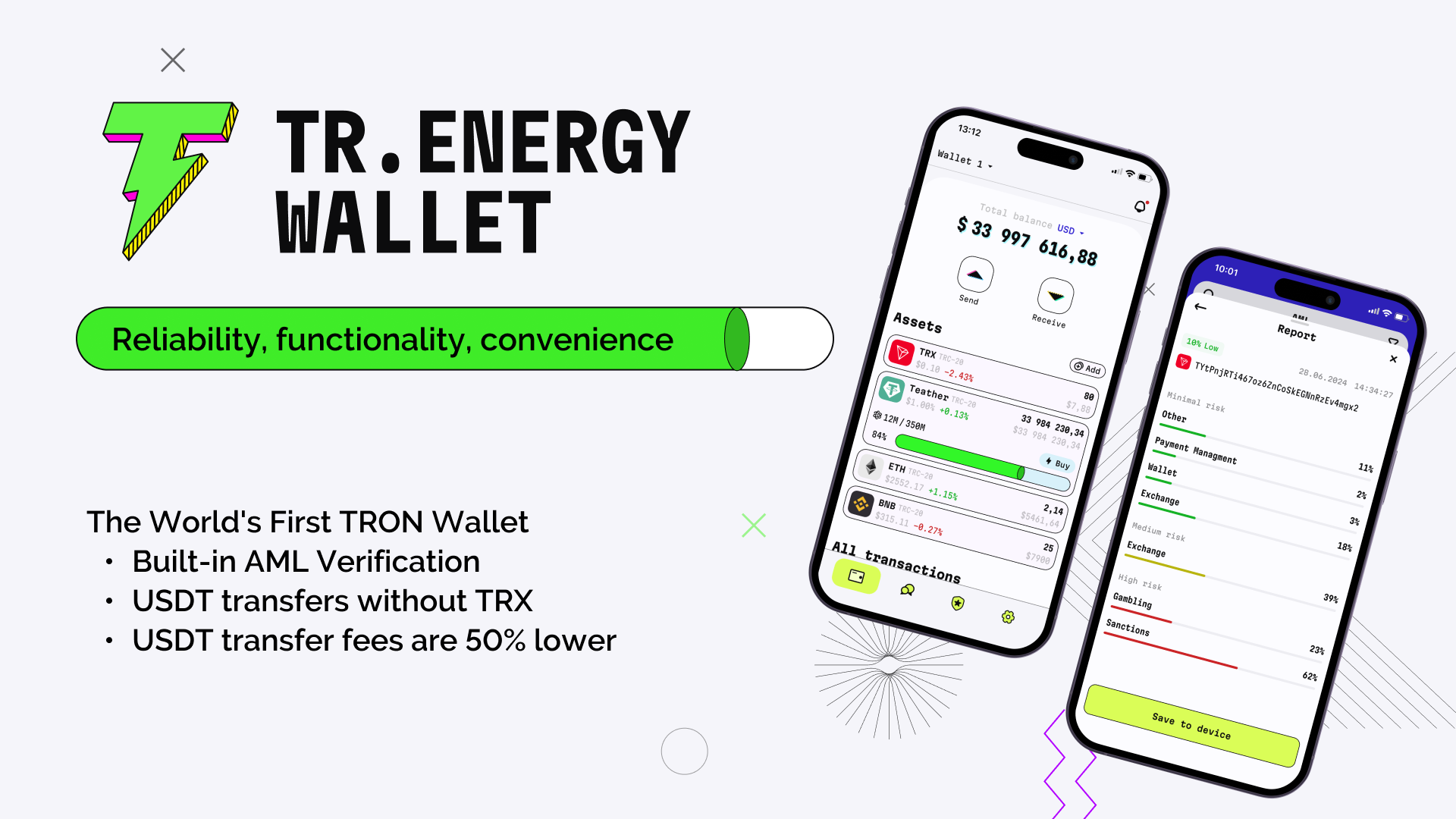 trx and usdt crypto wallet trenergy wallet