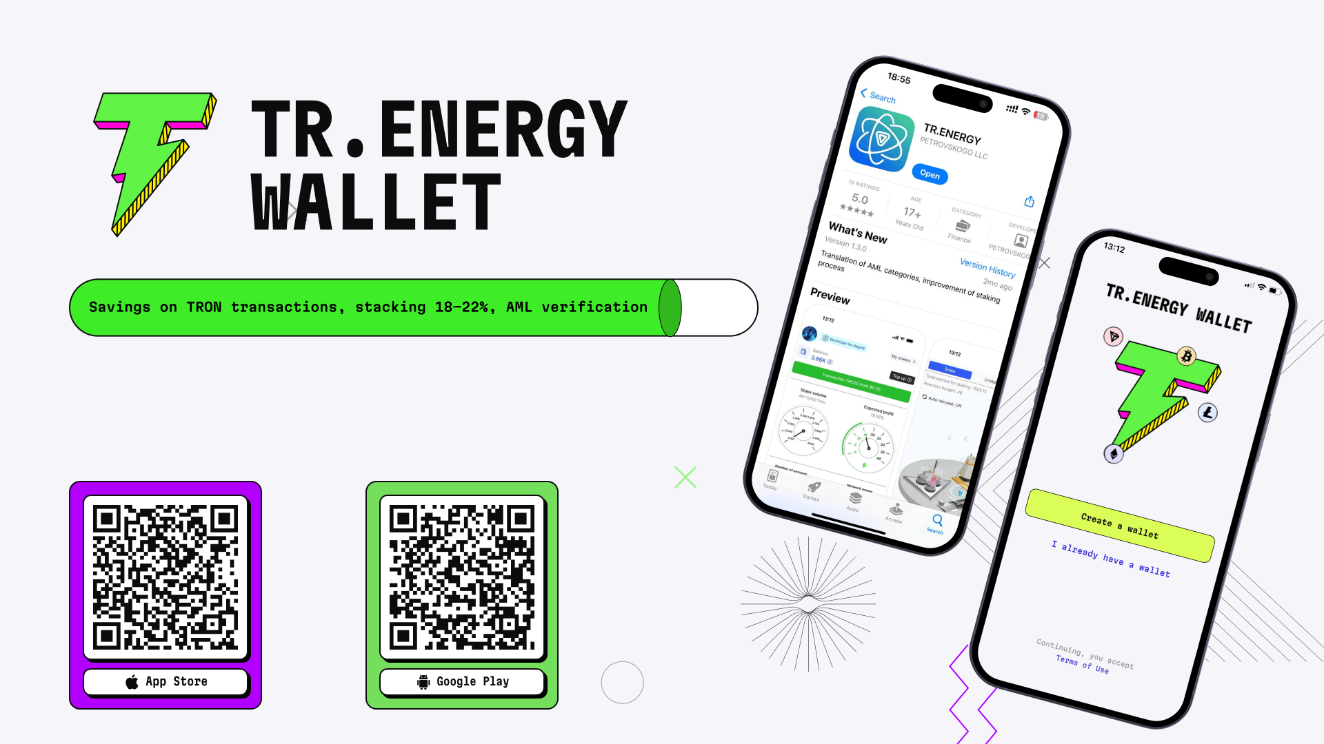 Уникальный криптовалютный некастодиальный кошелек TRON - TR.ENERGY WALLET