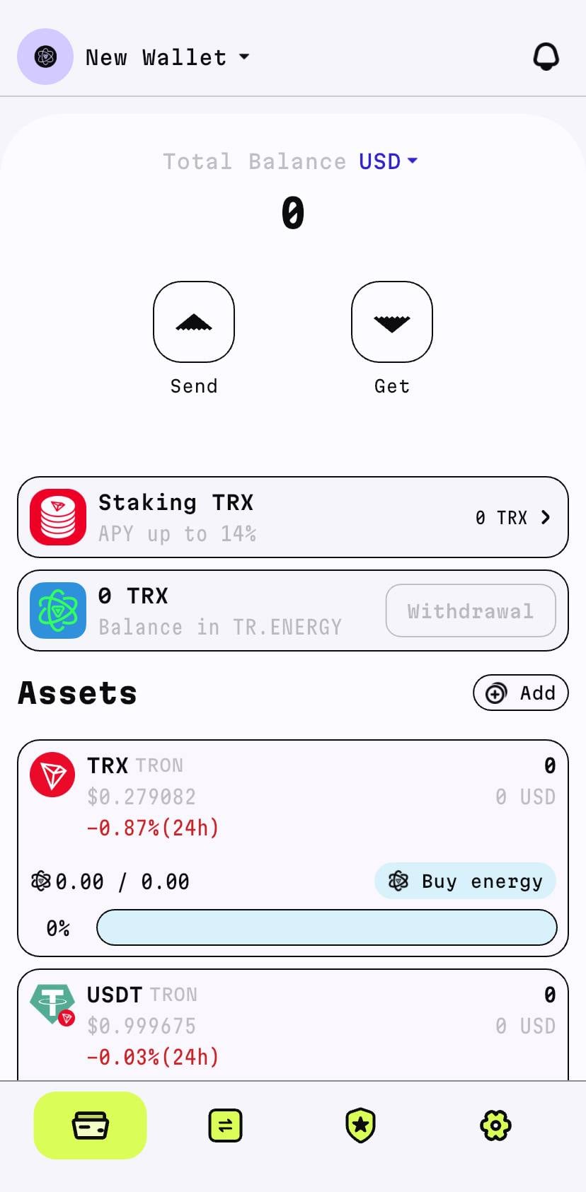 TR.ENERGY wallet